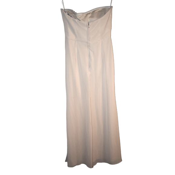 Morilee Champagne Sheath Strapless Bridesmaid Dress Size 8 - Picture 3 of 7